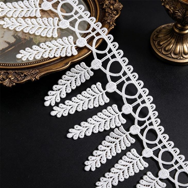 100% Polyester GUIPURE Water Soluble Delicate Embroidery Lace Trim