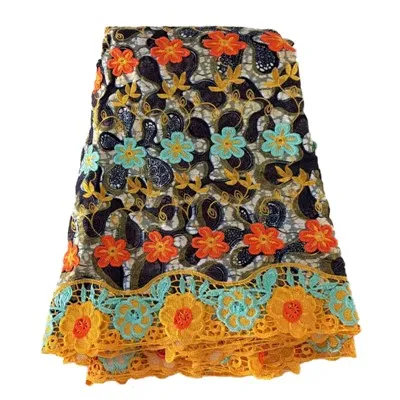 Luxury 3D Embroidery Applique Lace Holland Wax