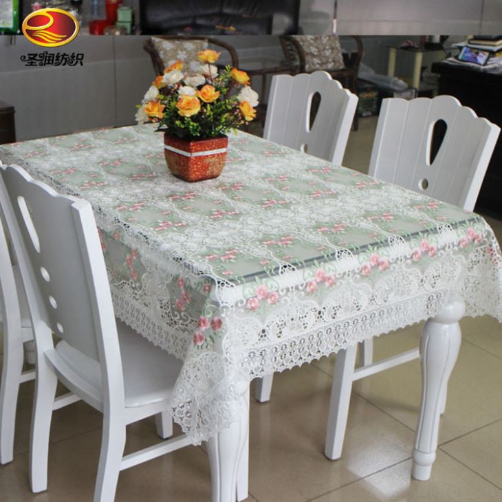 Tablecloth With Water-soluble And Organdy For Christmas