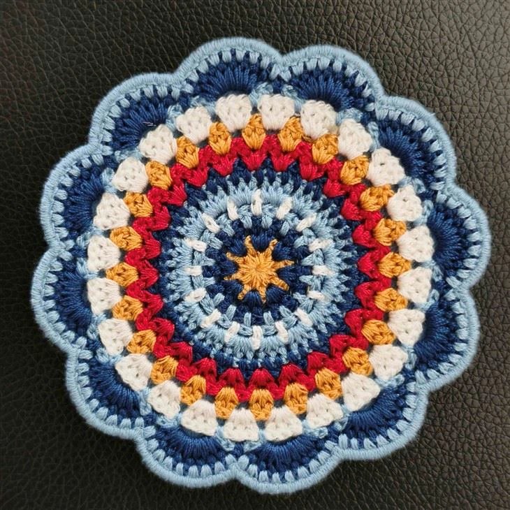 Handmade Vintage Floral Coasters - Cotton Drink Mats For Wood & Glass